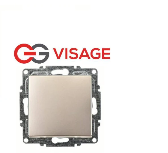 Günsan Visage Ambiance Metalik Bej Tekli Anahtar  Çerçevesiz ürün görseli 1