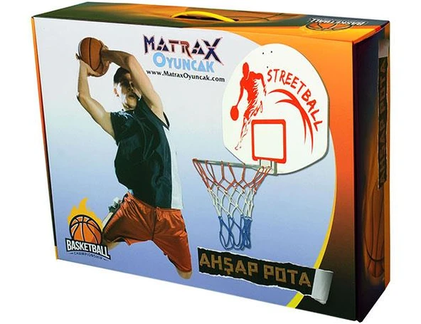 Matrax Oyuncak Ahşap Basketbol Pota - Renkli - Seri No:225 ürün görseli 1
