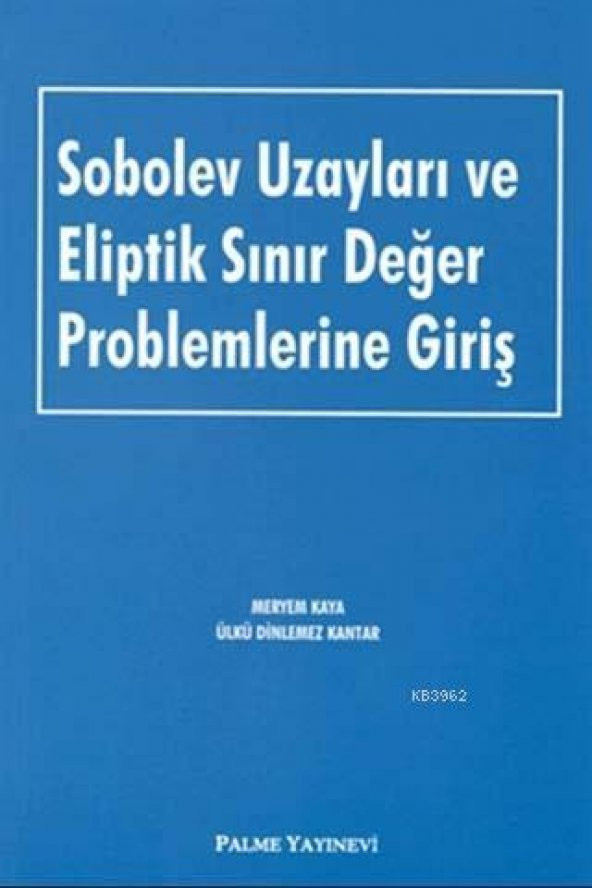 Sobolev Uzayları Ve Eliptik Sınır Değer.(palme) ürün görseli 1