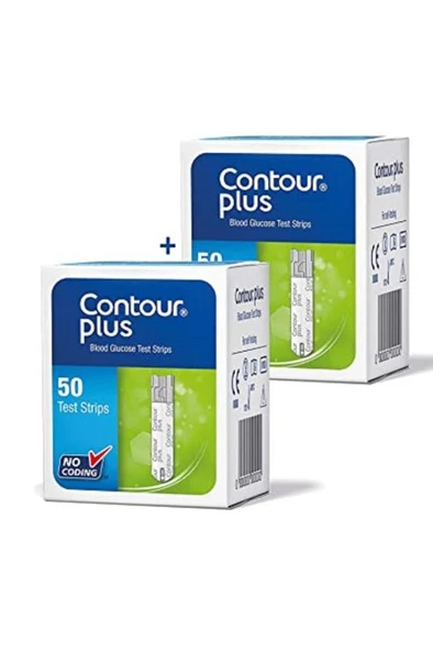 Contour Plus Test Stribi 50'Li X 2 Kutu (SKT:04/2027) ürün görseli 1