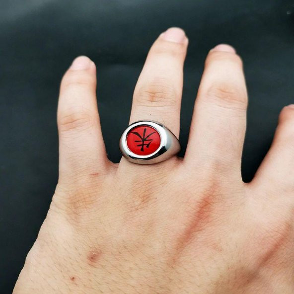 NARUTO Uchiha Itachi Akatsuki Yüzük - Resim 6