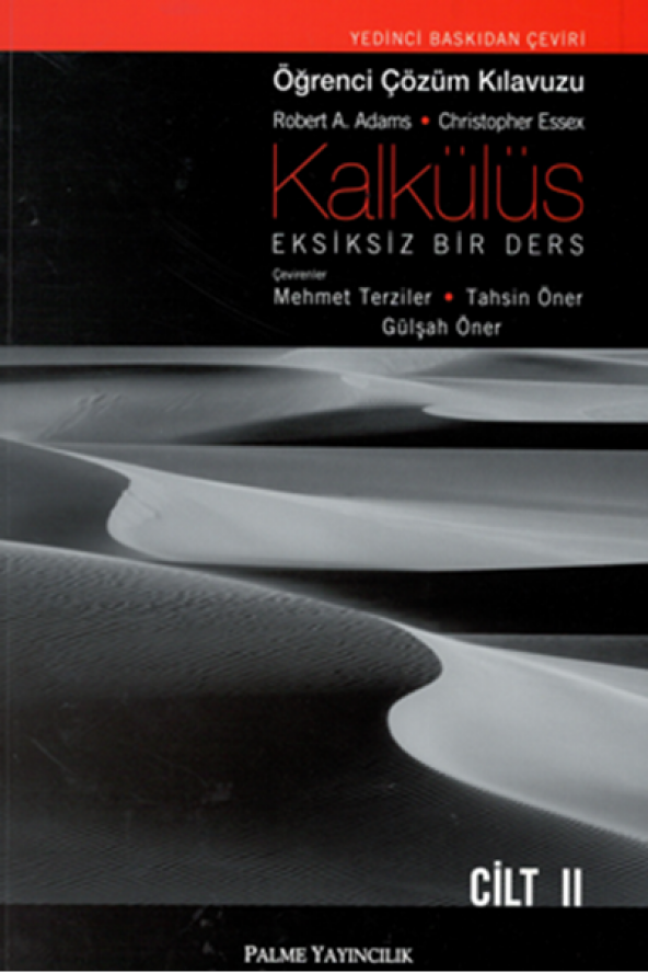 Kalkülüs 2.cilt Öğrenci Çözüm Klavuzu - Palme ürün görseli 1