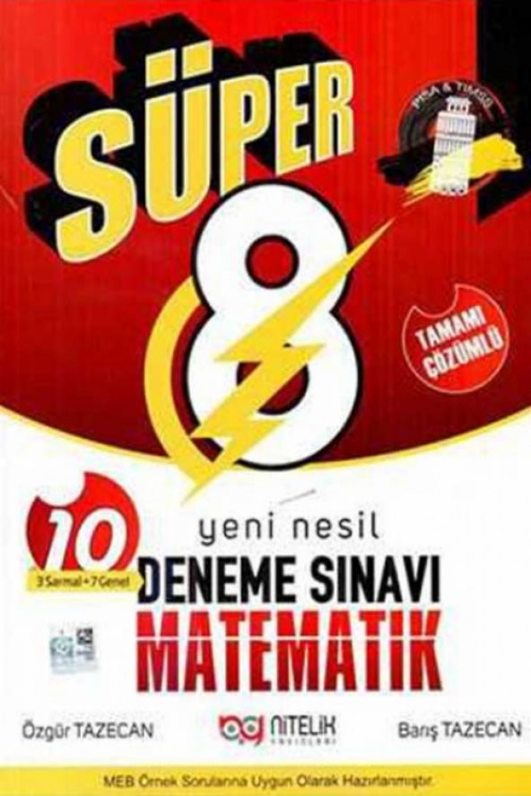 Nitelik 8.sınıf Yeni Nesil Süper Matematik 10 Deneme ürün görseli 1