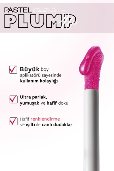 PASTEL PROFASHION PLUMP UP EXTRA HYDRAYTING PLUMPING GLOSS 207 - Resim 3
