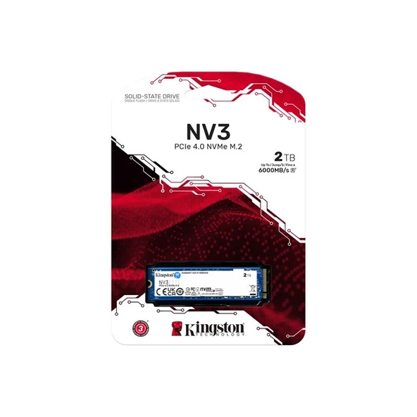 Kingston SNV3S 2TB M.2 NVMe SSD (6000-5000MBs) - Resim 3