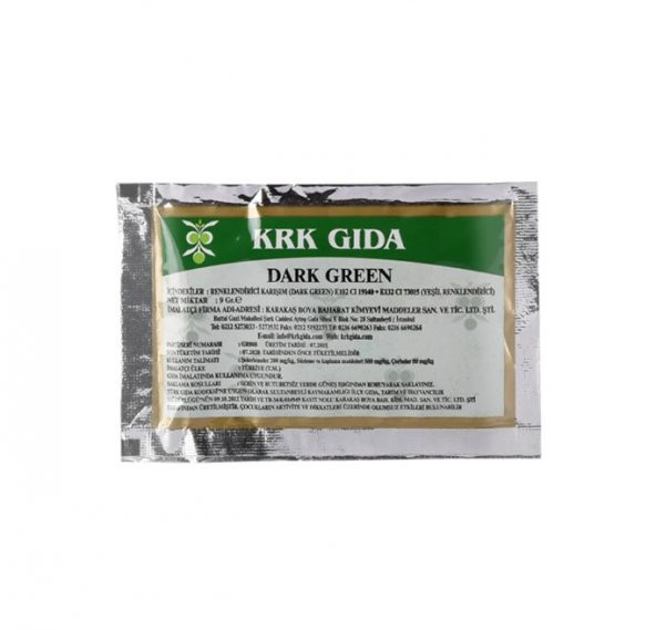 Krk Gıda Toz Gıda Boyası Yeşil 9 Gr Ücretsiz Kargo ürün görseli 1