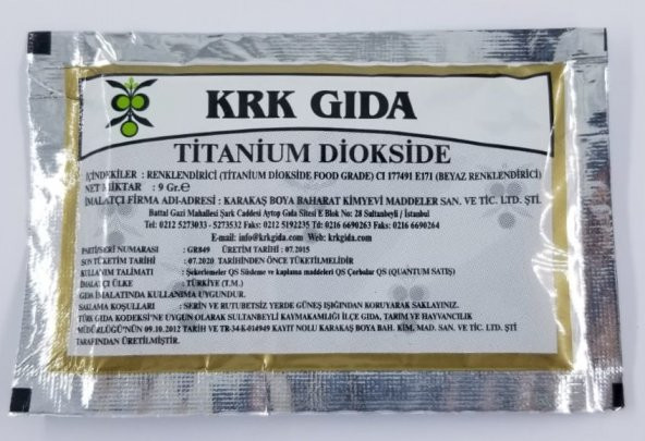 Krk Gıda Toz Gıda Boyası Beyaz 9 Gr Ücretsiz Kargo ürün görseli 1