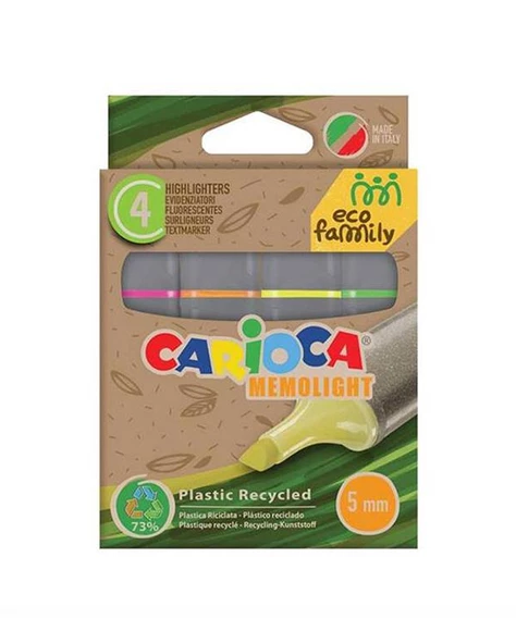 Carioca Eco Family Memolight 4lü İşaretleme Kalemi ürün görseli 1