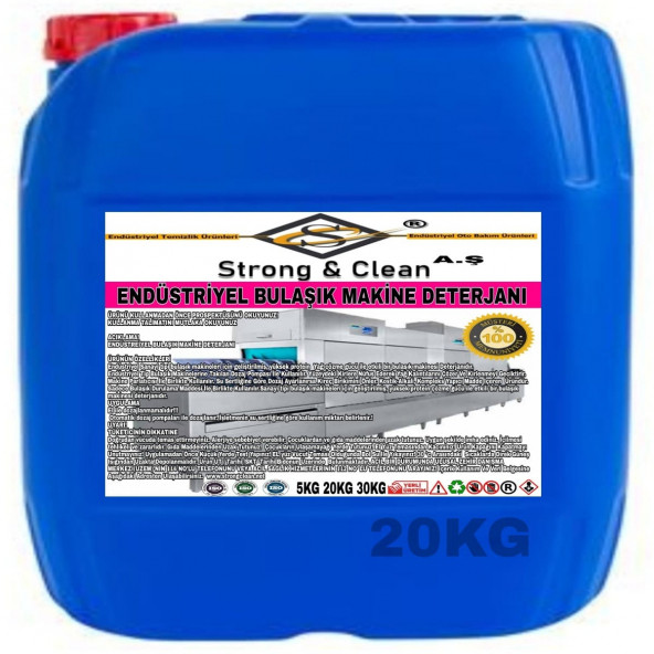 Endüstriyel Bulaşık Makine Deterjanı 20KG ürün görseli 1
