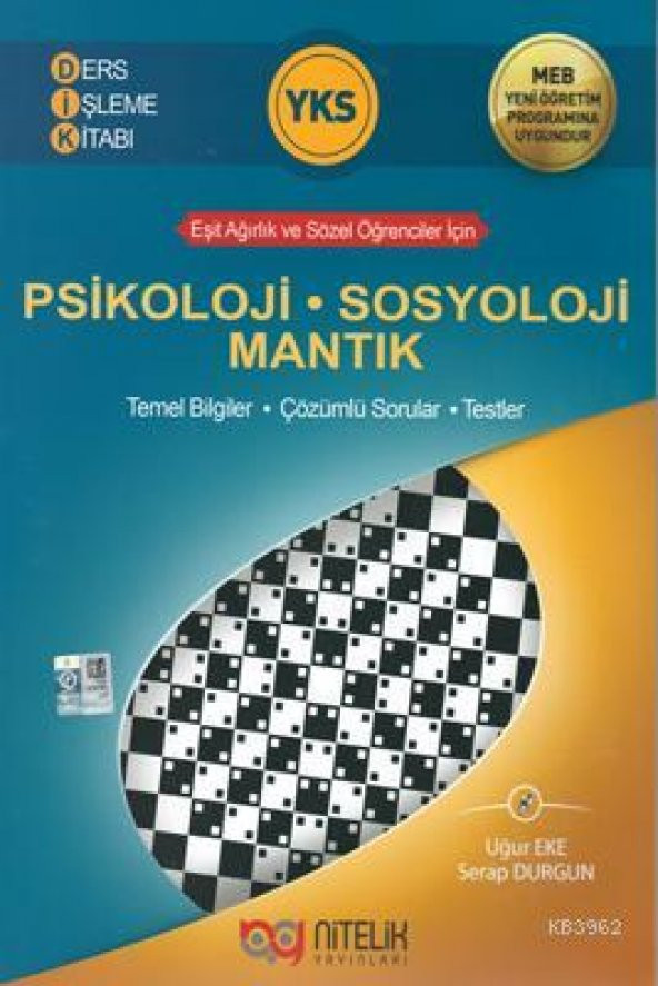 Nitelik Yks Psikoloji Sosyoloji Mantık Ders İşleme Kitabı *yeni* ürün görseli 1