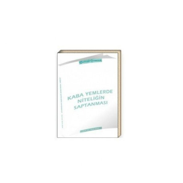 Kaba Yemlerde Niteliğin Saptanması Kitabı ürün görseli 1