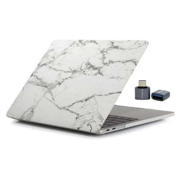 Macbook Pro Kılıf 13inç M1-M2, Mermer Type-c Model A2338 A2289 A2251 A1706-08 A1989 A2159 ile Uyumlu ürün görseli 1
