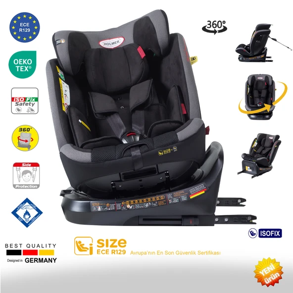 HOLMER Capsula MultiPro Aero 3D ProFix İ-Size (360 Derece Dönebilir) 0-36kg İsofix Oto Koltuğu ürün görseli 1