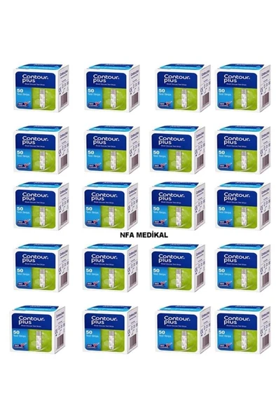 Contour Plus Test Stribi 50'Li X 20 Kutu (SKT:04/2027) ürün görseli 1