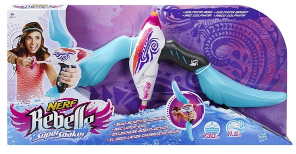 LİSANSLI - Nerf Rebelle Super Soaker Dolphina Bow A5611 ürün görseli 1