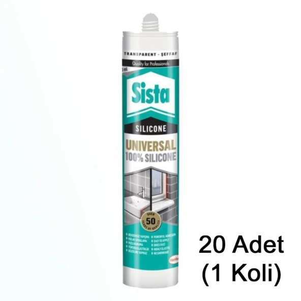 Sista Şeffaf Silikon 280 ml Henkel (20 ADET) ürün görseli 1