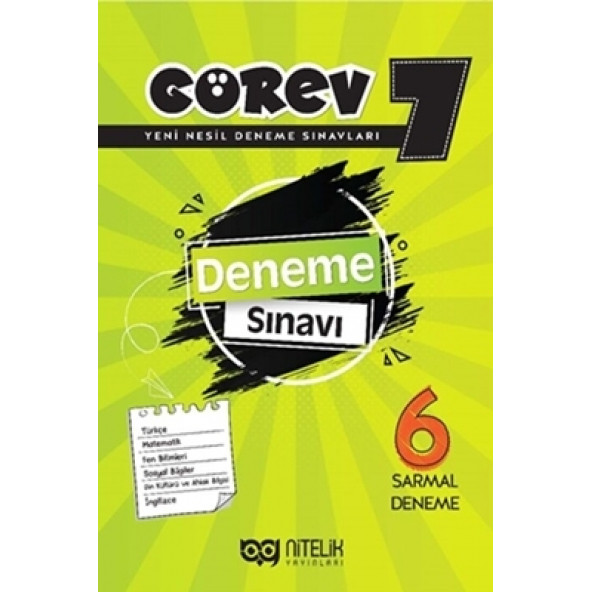 Nitelik Yayınları 7. Sınıf Görev 6 Sarmal Deneme ürün görseli 1