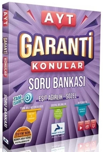 PARAF AYT EŞİT AĞIRLIK SÖZEL GARANTİ KONULAR SORU BANKASI ürün görseli 1