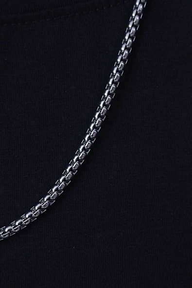 paslanmaz çelik kolye rahatsız etmez 60cm - Resim 3