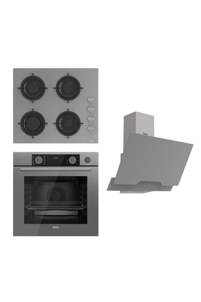 Ferre Steamart&fryart Serisi Buharlı Pişirme Gri Set (cs208 + Xe64cpr +d065 ) LLGRPFERRE-0345-PY ürün görseli 1