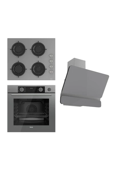 Ferre Steamart&fryart Serisi Buharlı Pişirme Gri Set (cs208 + Xe64cpr +d082 ) ürün görseli 1