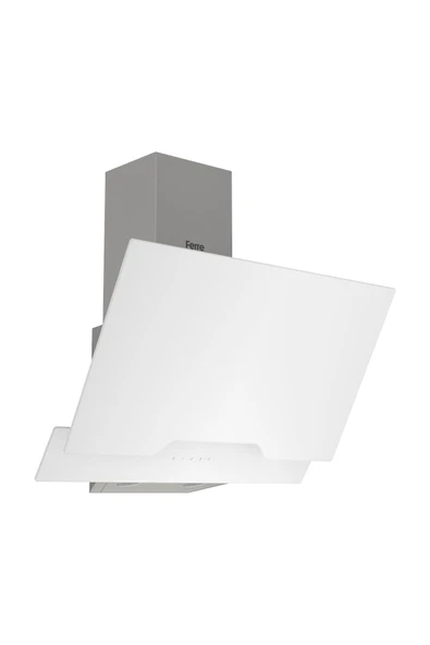 D064 Çift Camlı Girintili Dokunmatik 60 Cm Beyaz Davlumbaz ürün görseli 1