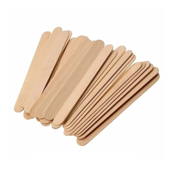 Epoksi Karıştırma Çubuğu Ahşap Dil Basma Çubuğu Naturel 100 Lü 14 CM ürün görseli 1