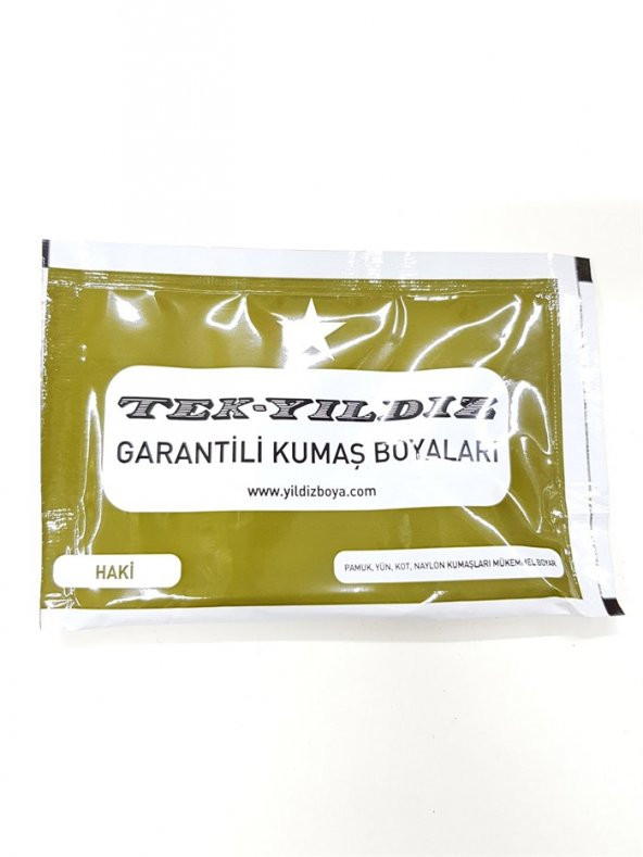Yıldız Toz Kumaş Boyası Haki Renk Ücretsiz Kargo ürün görseli 1