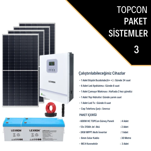 MONOKRİSTALLİ BAĞ EVİ PAKETİ (PAKET 3) ürün görseli 1