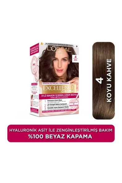 L'Oréal Paris Excellence Creme 4 Koyu Kahve Saç Boyası ürün görseli 1