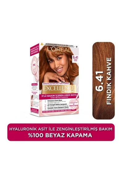 L'Oréal Paris Excellence Creme 6.41 Fındık Kahve Saç Boyası ürün görseli 1