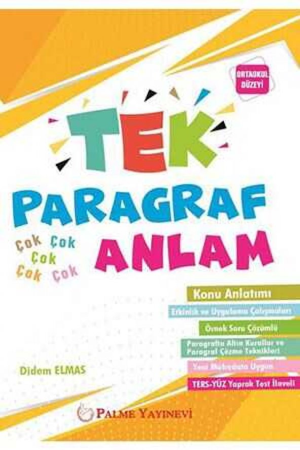 Palme Tek Paragraf Çok Anlam Konu Anlatımlı Tersyüz ürün görseli 1