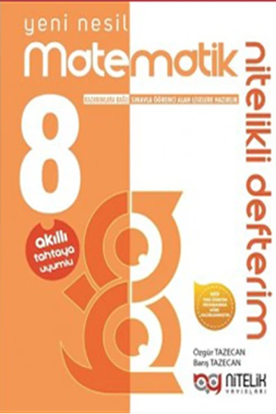 NİTELİK 8.SINIF AKILLI DEFTER MATEMATİK YENİ NESİL NİTELİKLİ ürün görseli 1