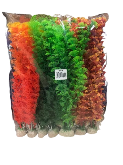 Plastik Yapay Akvaryum Bitkisi 30 cm 10 ADET ürün görseli 1