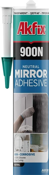 Akfix 900N Nötr Ayna Yapıştırma Silikonu Şeffaf 280ml ürün görseli 1
