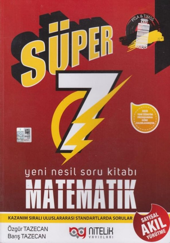 Nitelik 7. Sınıf Yeni Nesil Süper Matematik Soru Kitabı *yeni* ürün görseli 1