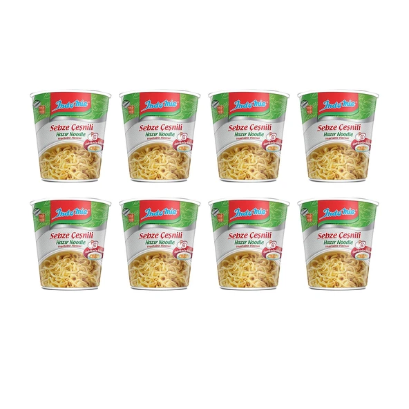 Indomie Noodle Sebzeli 60 gr Bardak x 8 Adet ürün görseli 1