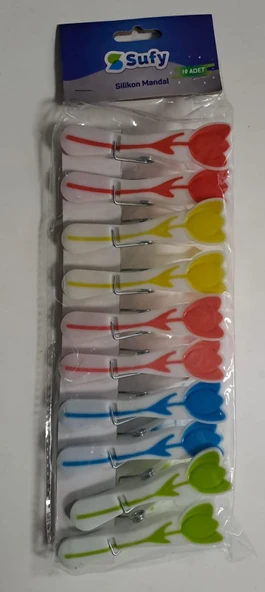 SUFY SİLİVER SİLİKON MANDAL 10 LU SV-50 ürün görseli 1
