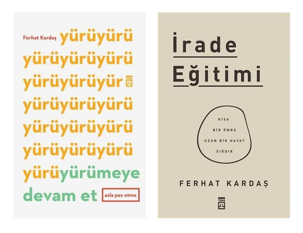 Yürümeye Devam Et Asla Pes Etme + İrade Eğitimi 2 Kitap Set ürün görseli 1