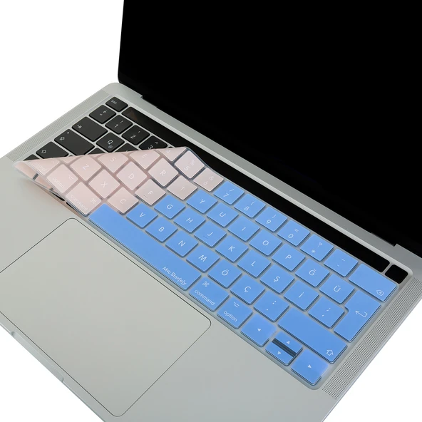MacBook Pro Klavye Koruyucu Türkçe Q Silikon İnce Yıkanabilir Touch Bar 13 ve 15 İnç ürün görseli 1