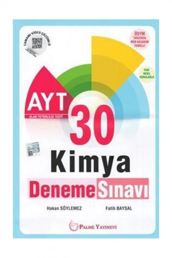 Palme Yks Ayt Kimya 30 Deneme Sınavı ürün görseli 1