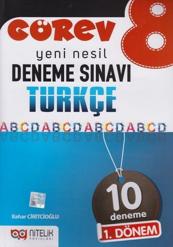 Nitelik 8.sınıf Görev Türkçe 10 Deneme Sınavı 1.dönem *yeni* ürün görseli 1