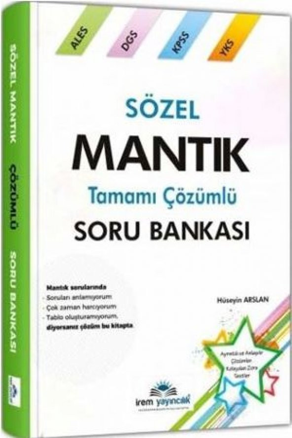 KPSS ALES DGS YKS SÖZEL MANTIK TAMAMI ÇÖZÜMLÜ SORU BANKASI - İREM YAYINCILIK ürün görseli 1