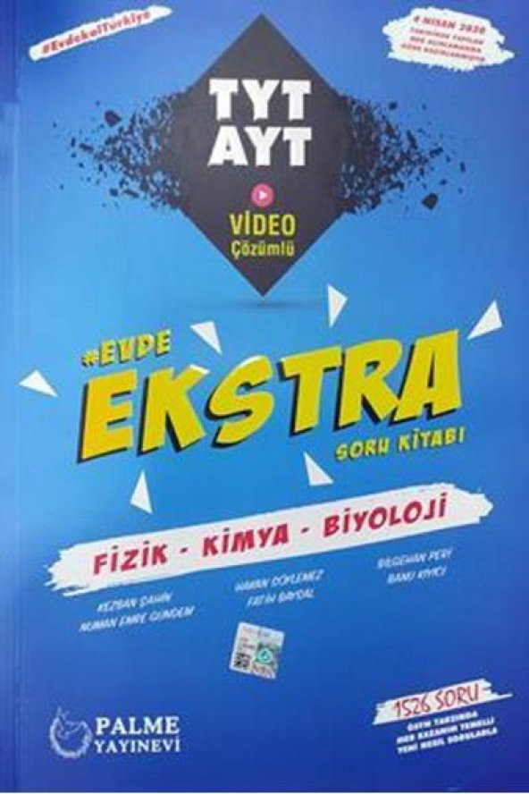 Palme Yks Tyt Ayt Ekstra Fizik-kimya-biyoloji Soru Kitabı ürün görseli 1