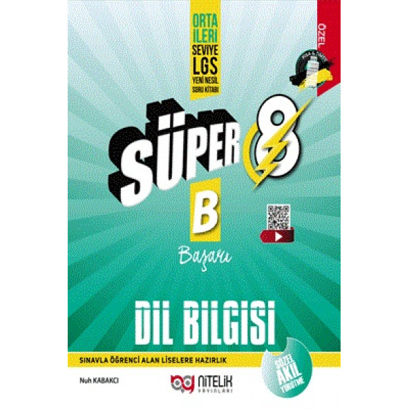 Nitelik Yayınları Süper 8. Sınıf Başarı B Yeni Nesil Dil Bilgisi Soru Kitabı ürün görseli 1