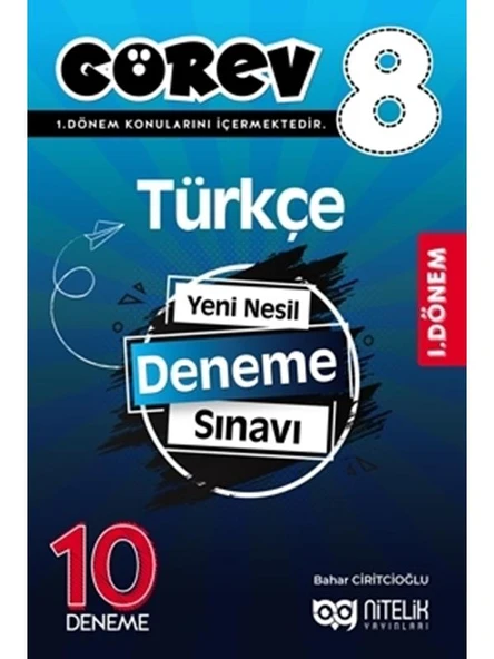 NİTELİK 8.SINIF DENEME GÖREV TÜRKÇE 1.DÖNEM ürün görseli 1
