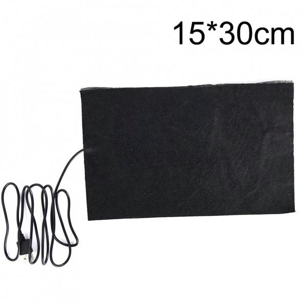 Usb Termal Isıtıcı Ped Karbon Fiber 5v Isıtmalı Giyim Evcil Ve Kafes Hayvanları Arı Kovanı Isıtma 15x30 ürün görseli 1