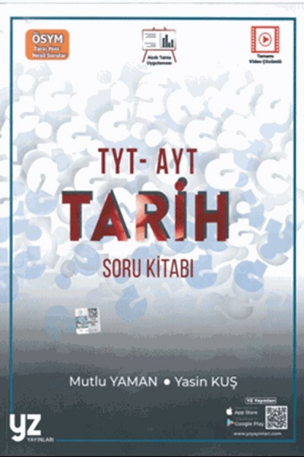 Yks Tyt Ayt Tarih Soru Kitabı YZ Yayınları ürün görseli 1