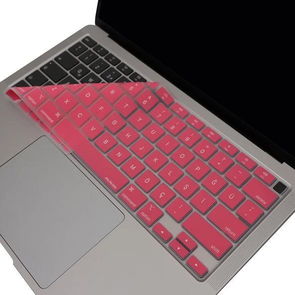 MacBook Air 13 Klavye Koruyucu A2337 A2179 Türkçe Baskılı US İngilizce Enter Ultra İnce Silikon ürün görseli 1