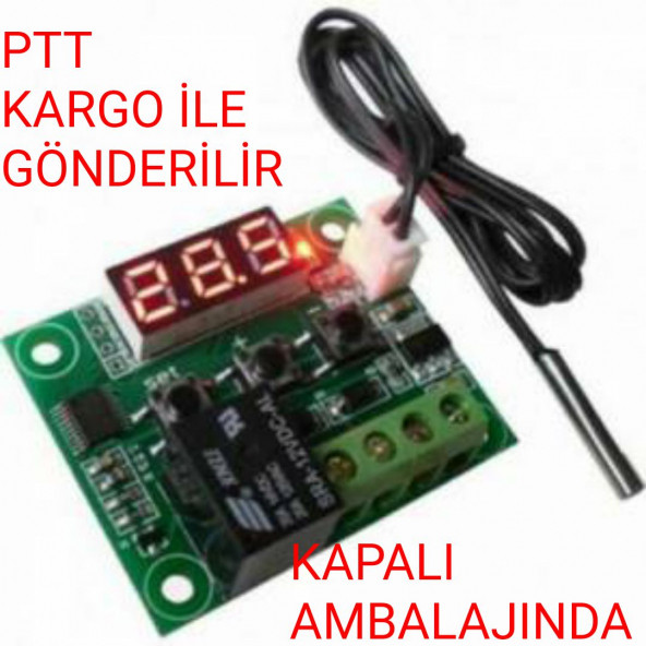 Dijital Termostat 12v w1209 Akvaryum Kuluçka Buzdolabı Arı Kovanı Termostatı ürün görseli 1